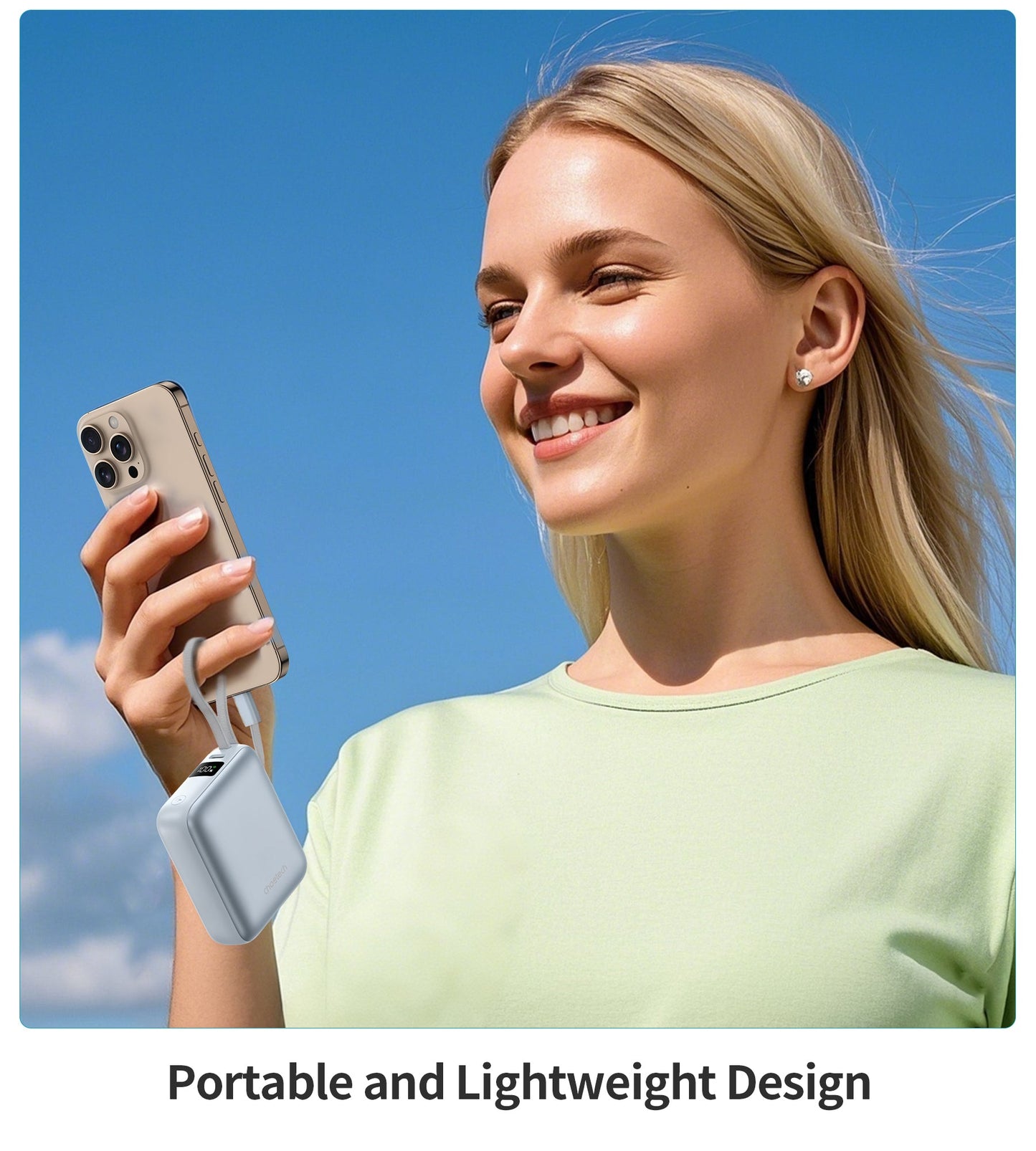 10000mAh Power Bank – 35W USB-C Fast Charge, LED Display