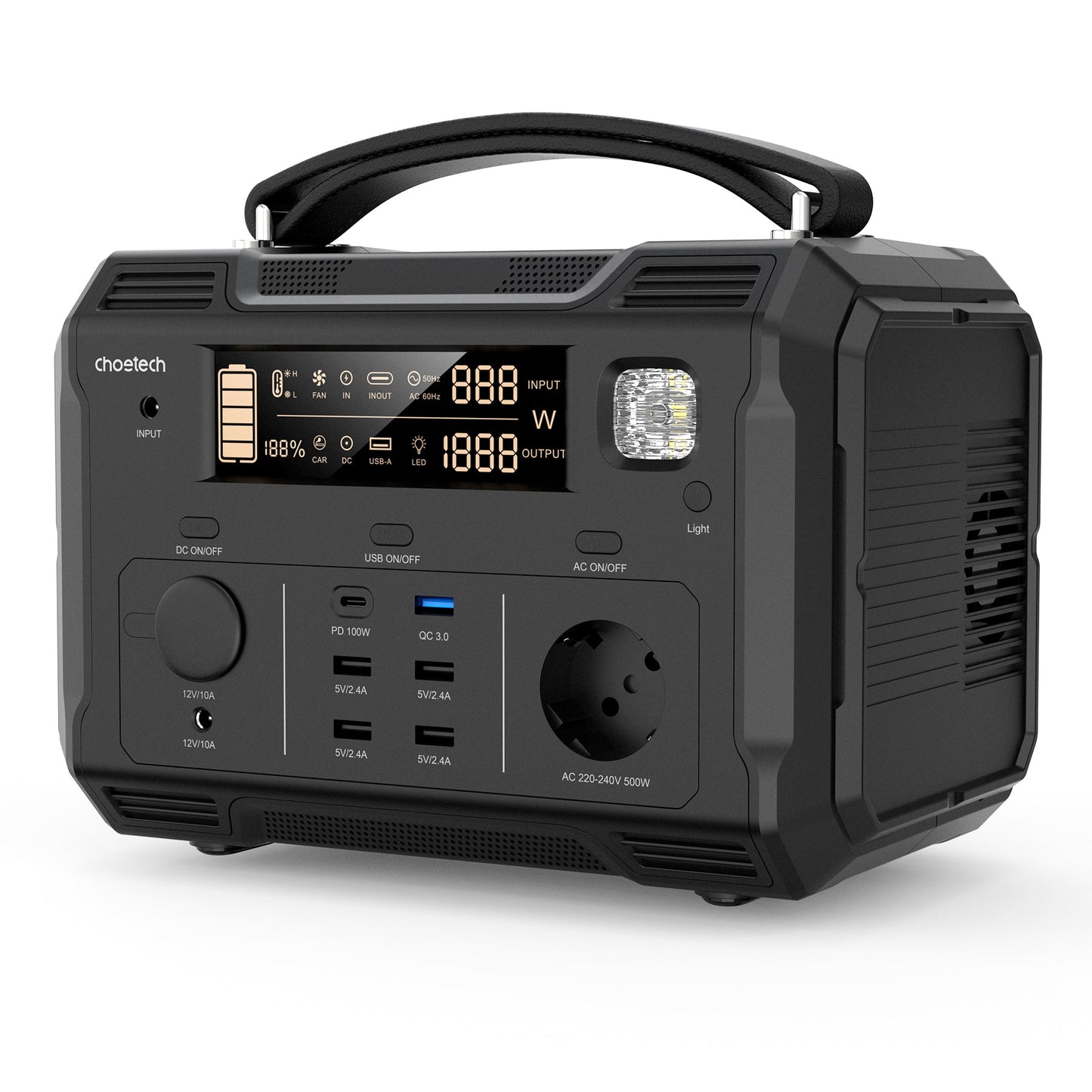 500W Portable Power Station – Outdoor Backup Battery