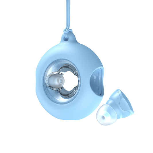 V5.3 TWS Earbuds – Breath Light, Neckband Cable, Purple