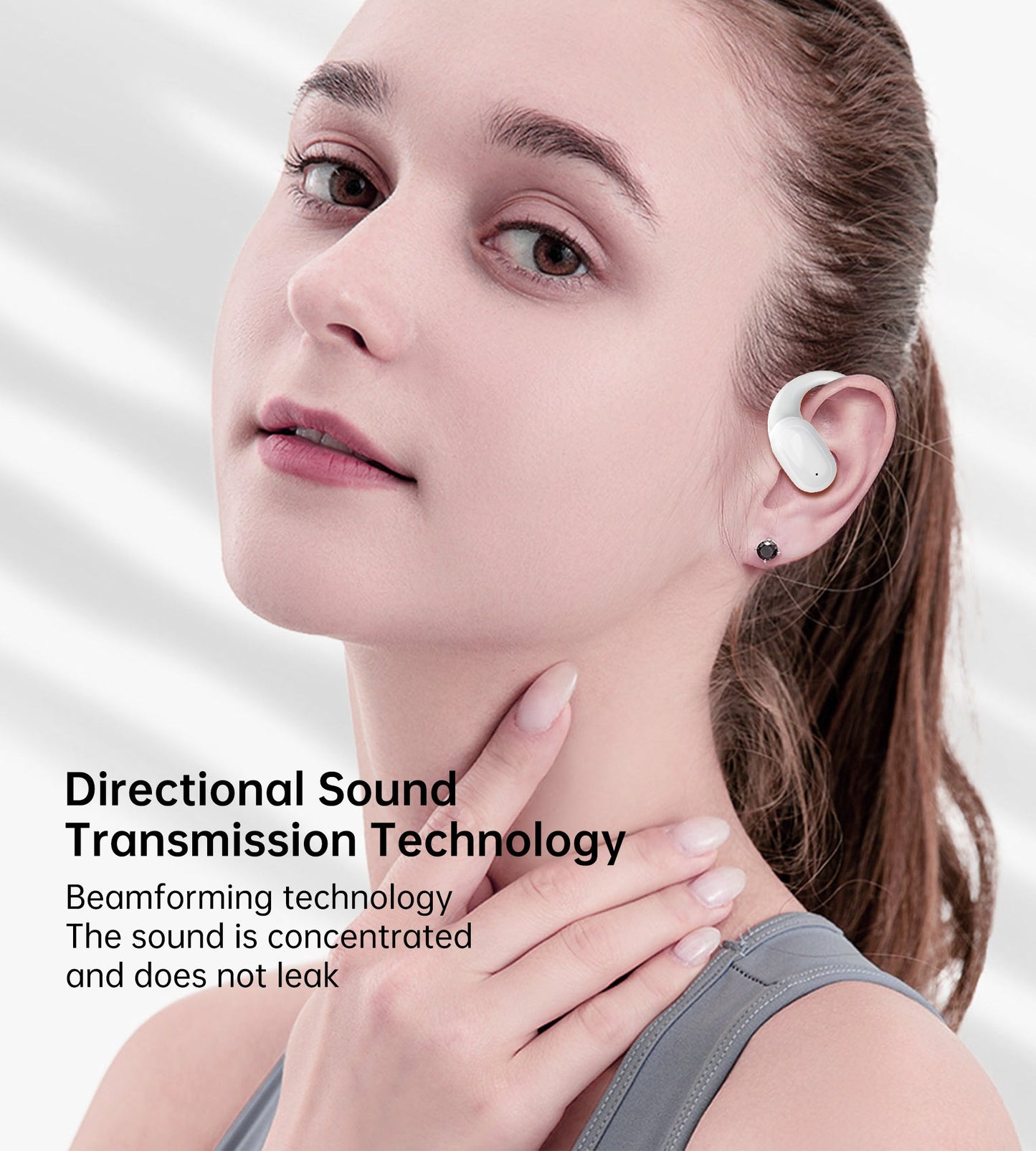 Open-Ear Wireless Earbuds – Secure Fit, for Sport & Calls