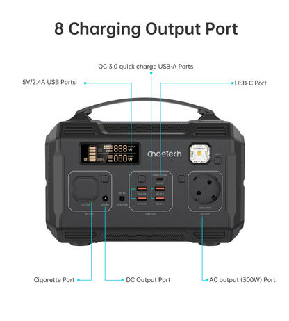 300W Portable Power Station – Outdoor Backup Battery Pack