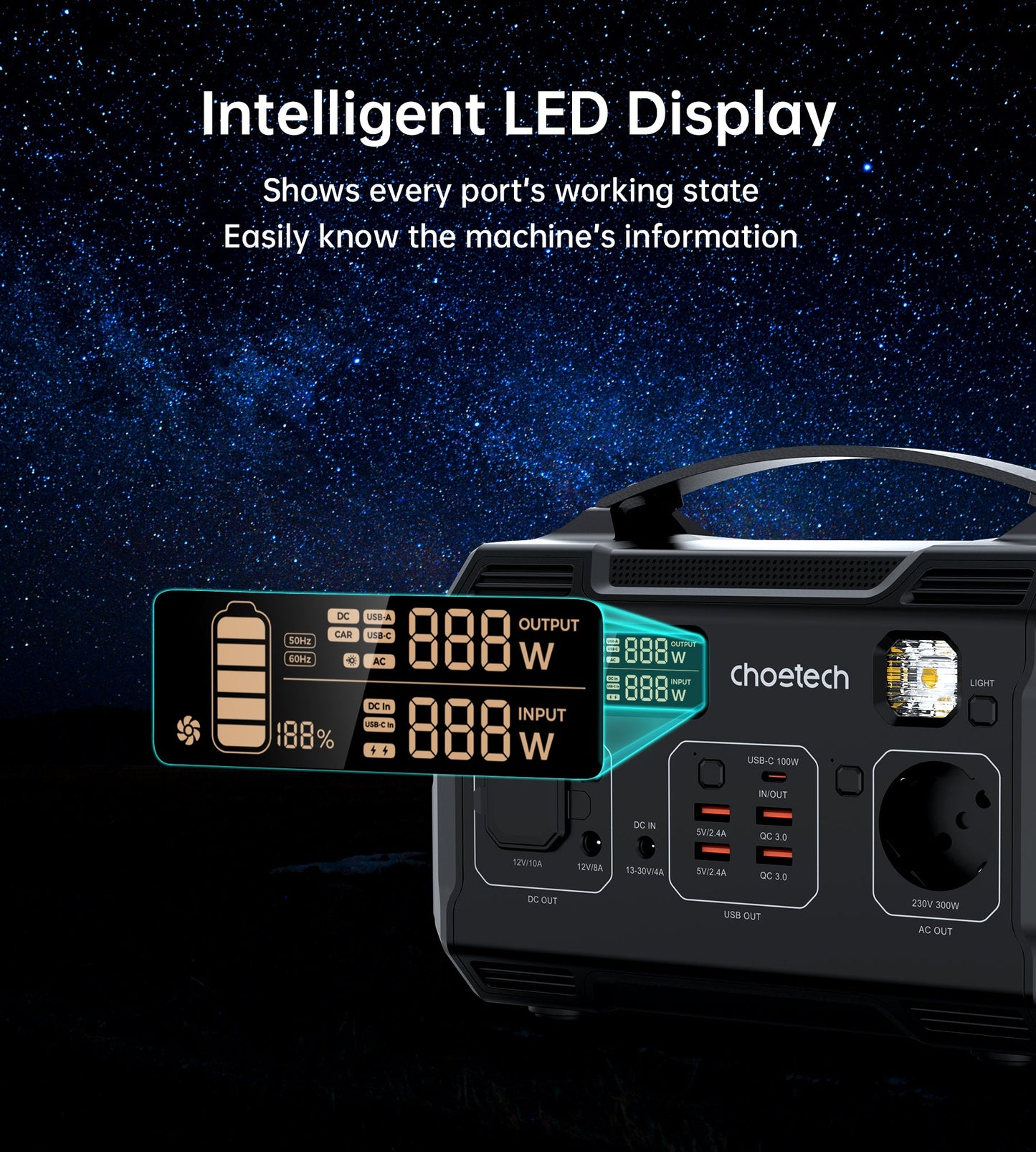 300W Portable Power Station – Outdoor Backup Battery Pack