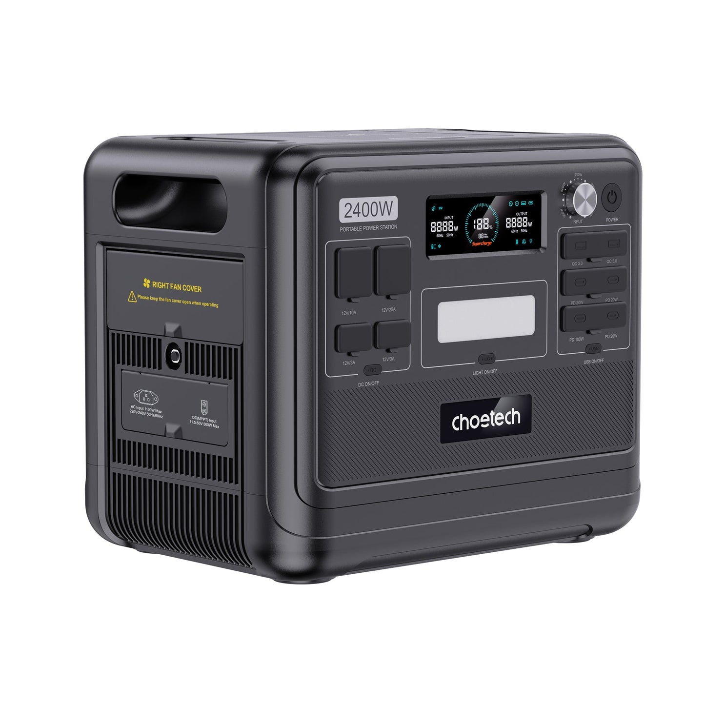 2400W Power Station – 2048Wh UPS with Bidirectional Charging