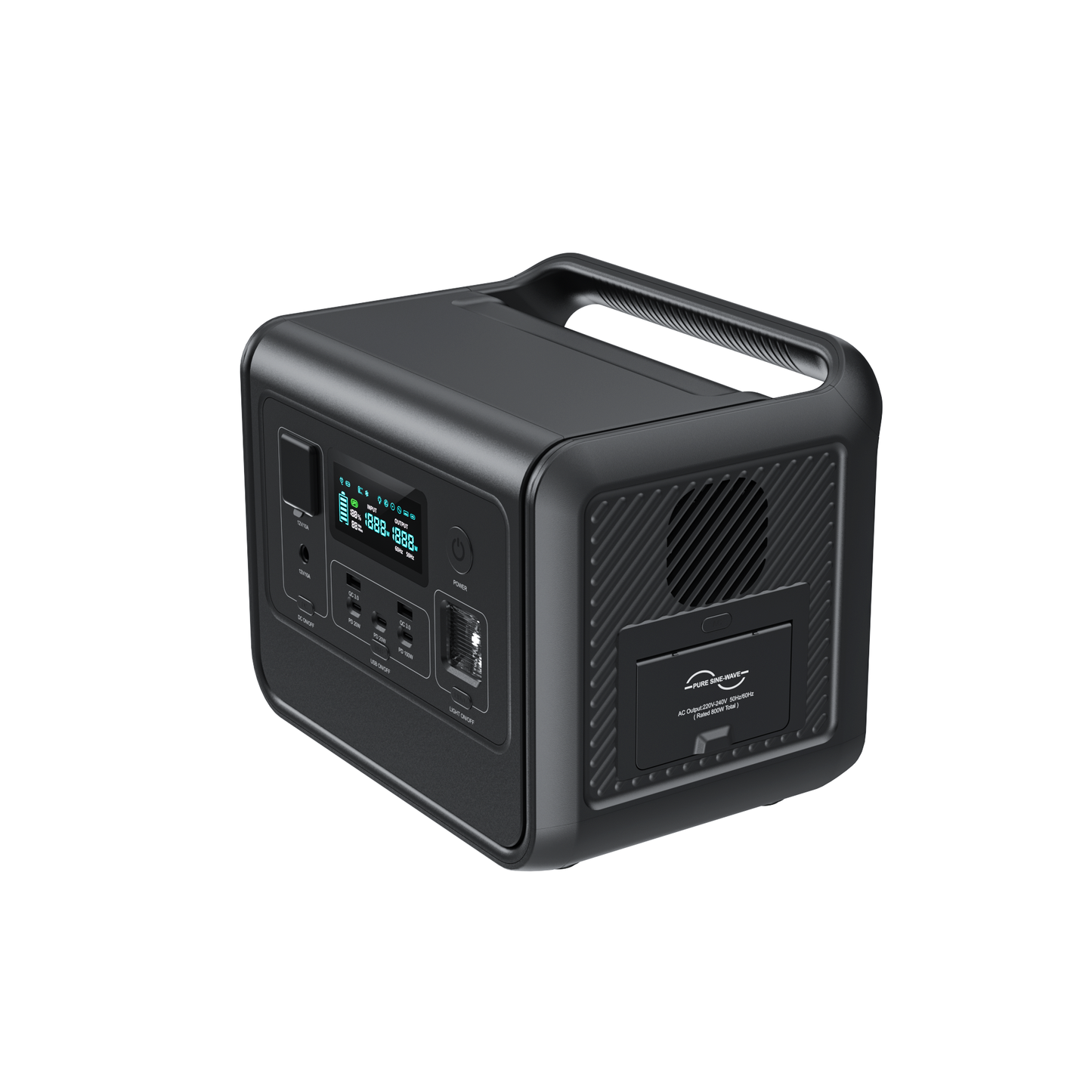 800W Portable Power Station – 512Wh LiFePO4, for Backup