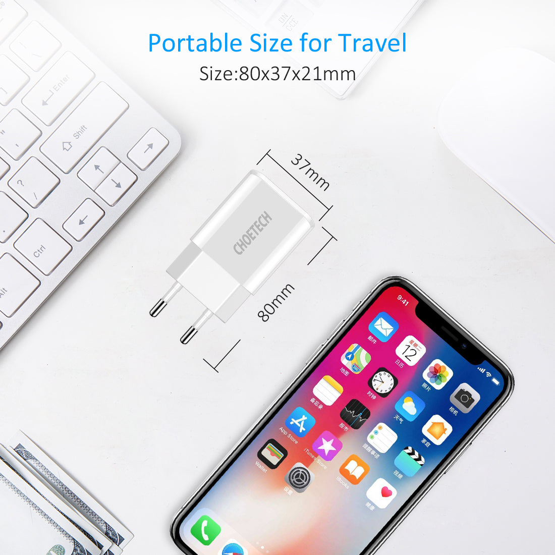 10W Dual USB Wall Charger – 5V/2A Travel Power Adapter