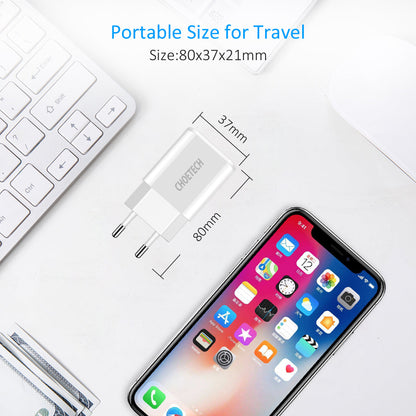 10W Dual USB Wall Charger – 5V/2A Travel Power Adapter