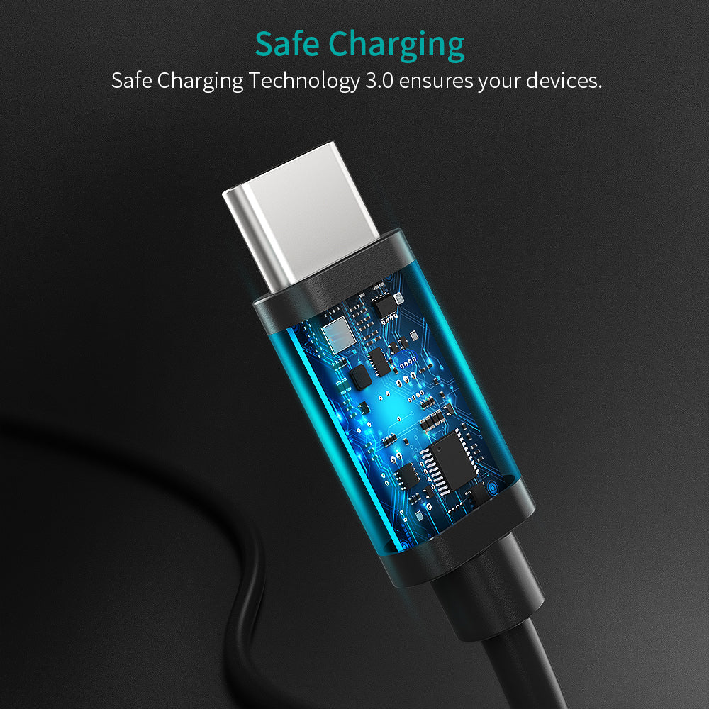3A USB‑C to USB‑C Fast Charging Cable – 3.3 ft Durable