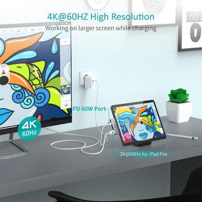 4-in-1 USB-C to HDMI Adapter – Multiport Display Expansion