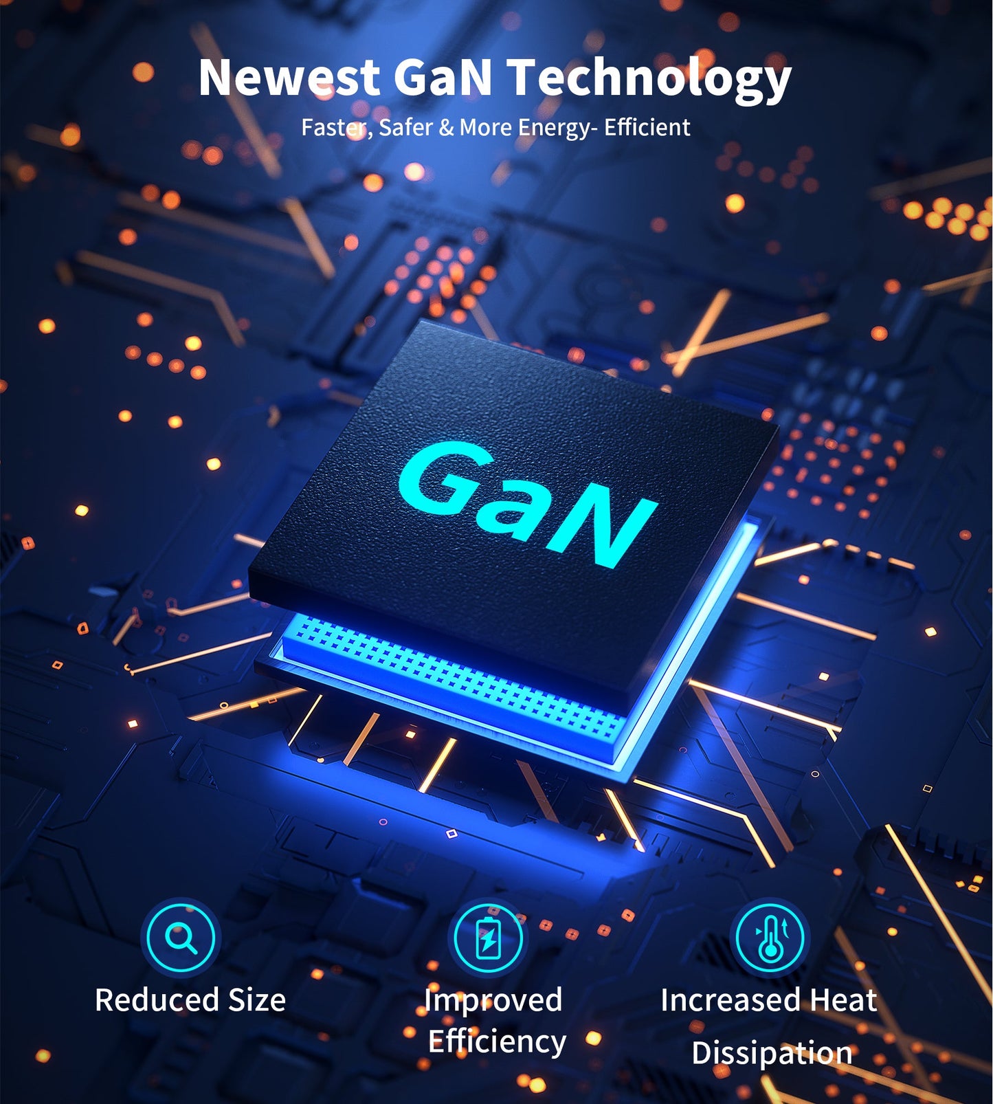 70W GaN Travel Adapter – USB-C Retractable Cable Charger