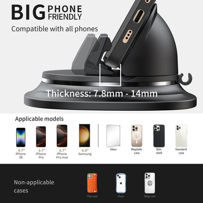 Dashboard Phone Mount – 360° Rotation, Anti-Skid, for Cars