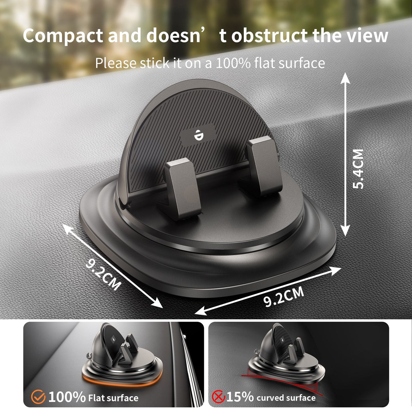 Dashboard Phone Mount – 360° Rotation, Anti-Skid, for Cars