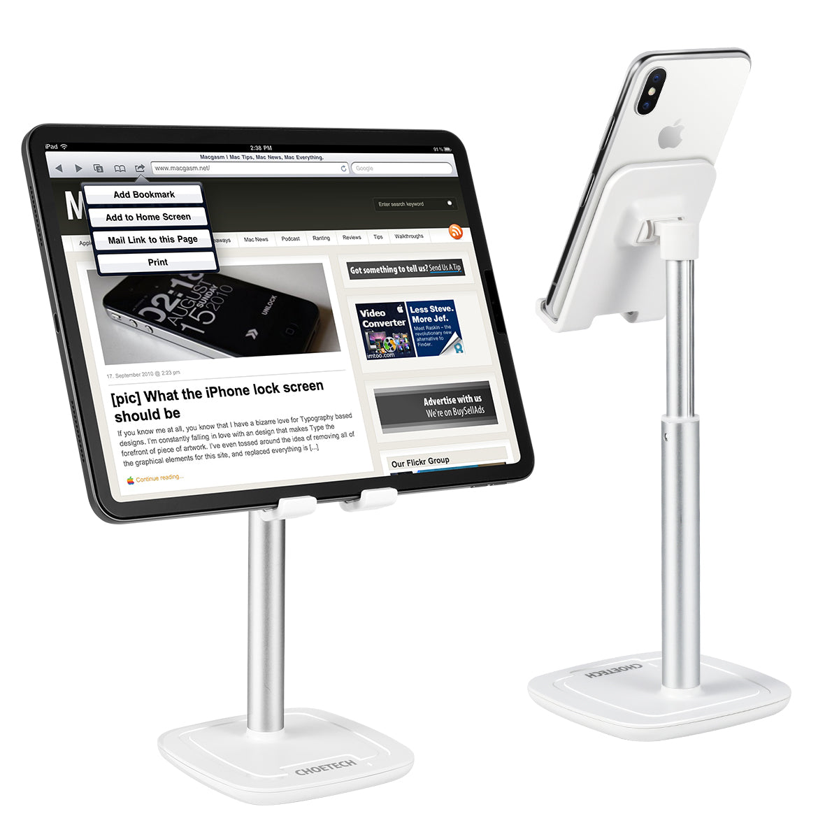 Adjustable Phone Stand – Height & Angle Desktop Holder