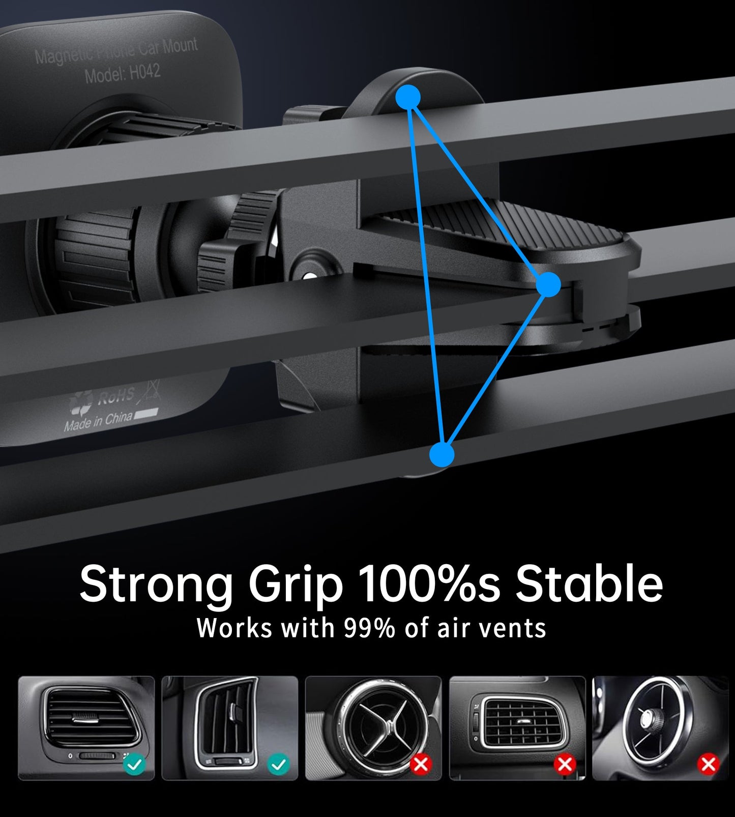 Magnetic Car Mount – Stand Holder for iPhone 12‑15 Series