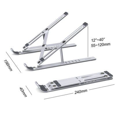 Foldable Laptop Stand – 6-Angle Aluminum Holder for MacBook