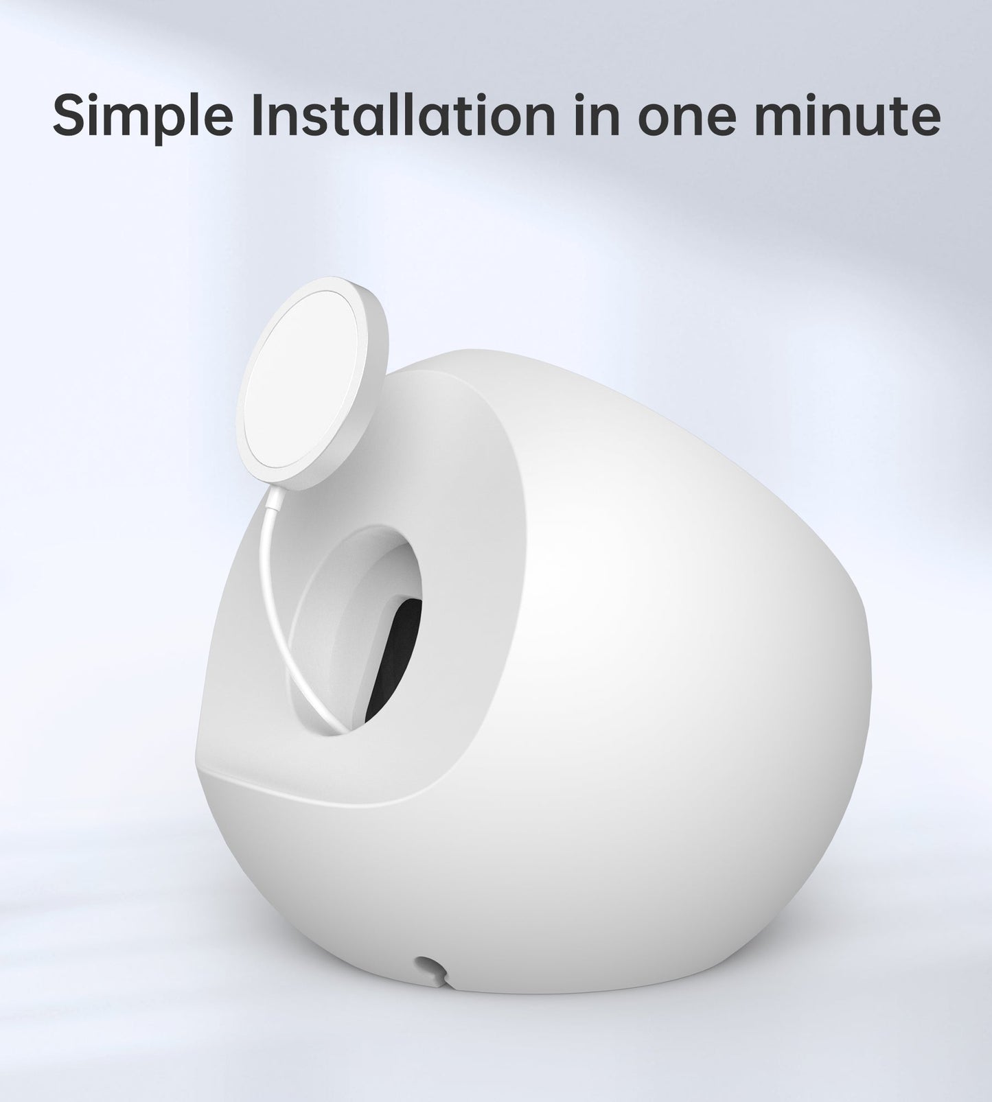 Magnetic Holder for iPhone 12–15 Series & Watch – White