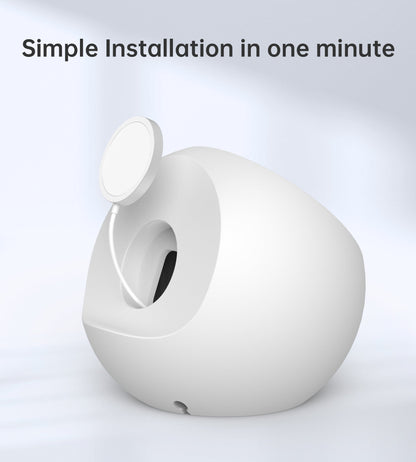 Magnetic Holder for iPhone 12–15 Series & Watch – White