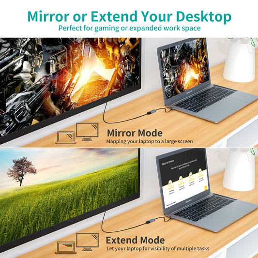 USB-C to DisplayPort Adapter – 4K@60Hz Display Support