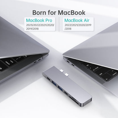 7-in-2 USB-C Hub – 4K HDMI, 100W PD, SD Card Reader