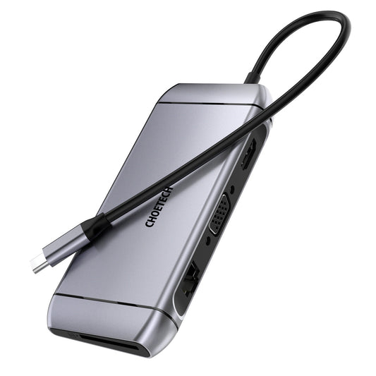 9-in-1 USB-C Hub – HDMI, VGA, PD, Ethernet, USB, for MacBook