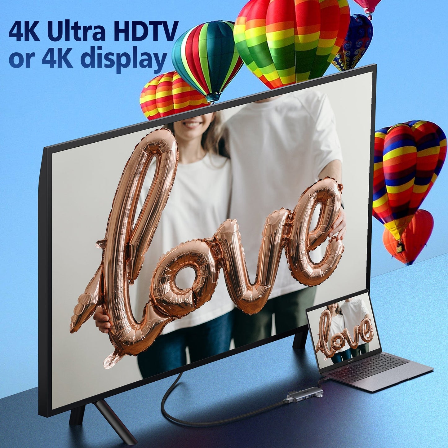 7-in-1 USB-C Hub – 4K HDMI, PD, USB, SD/TF, for MacBook