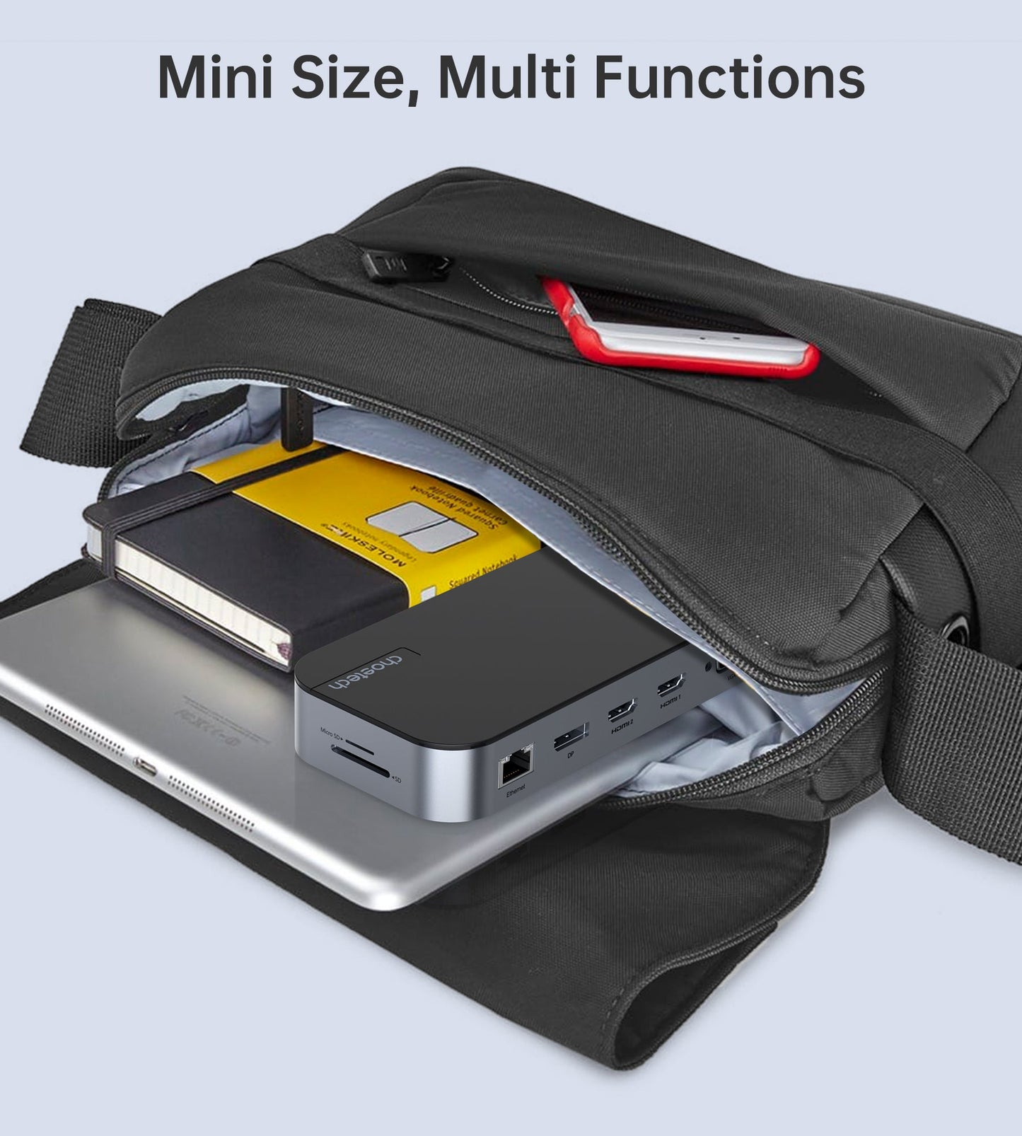 15-in-1 USB-C Hub – 4K HDMI/DP/VGA, PD, Ethernet, for Laptop