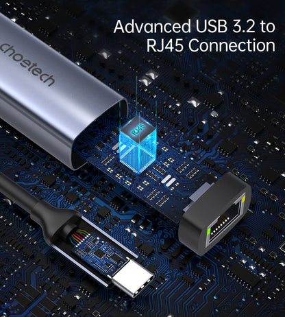 USB‑C to 2.5 Gbps Ethernet Adapter – Compact RJ45 Hub