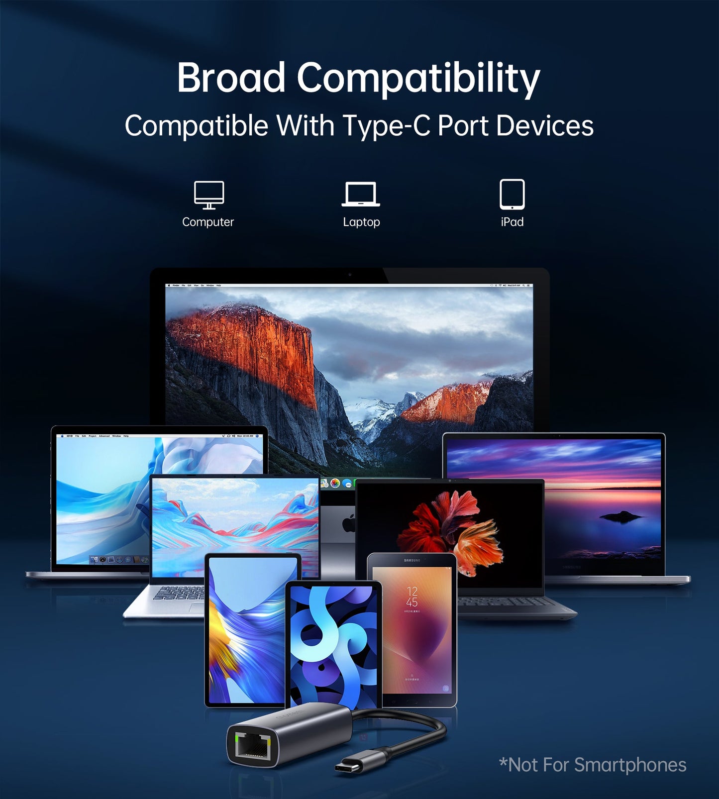 USB‑C to 2.5 Gbps Ethernet Adapter – Compact RJ45 Hub