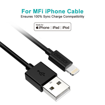 MFi Certified L‑Connector to USB‑A Cable – 1.8 M Durable