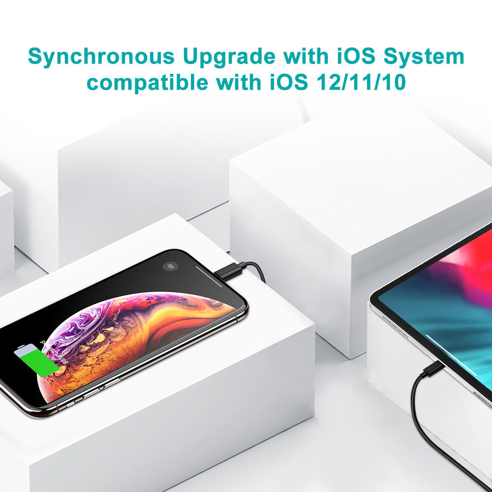 MFi Certified L‑Connector to USB‑A Cable – 1.8 M Durable