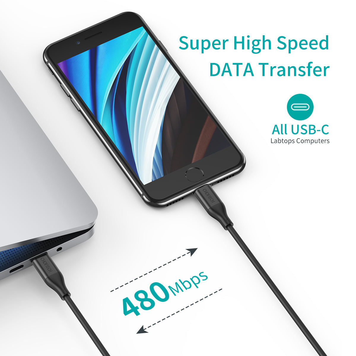 USB‑C to L‑Connector Fast Charging Cable – 1.2 M / 4 FT