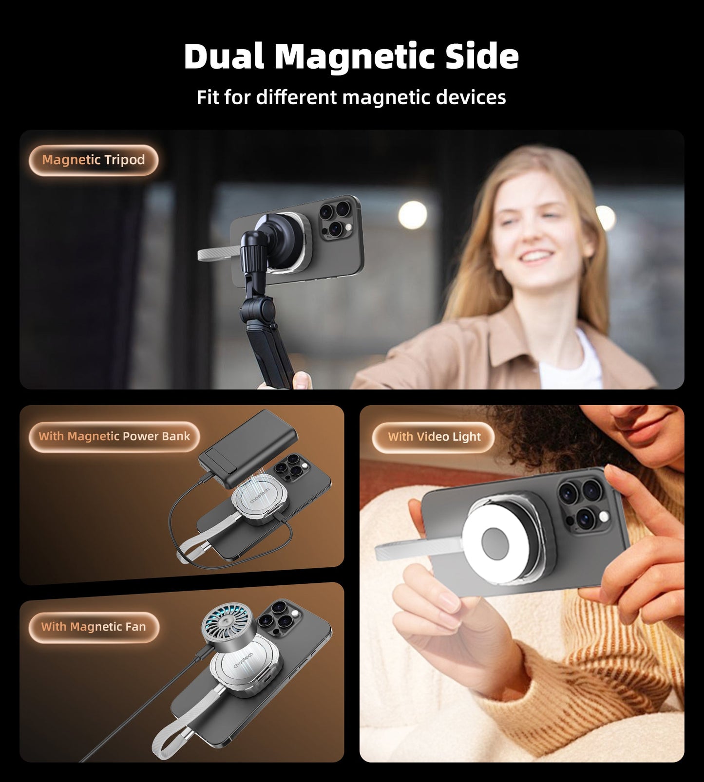 Magnetic M.2 SSD Case – 10Gbps, 100W PD, for Phone Use