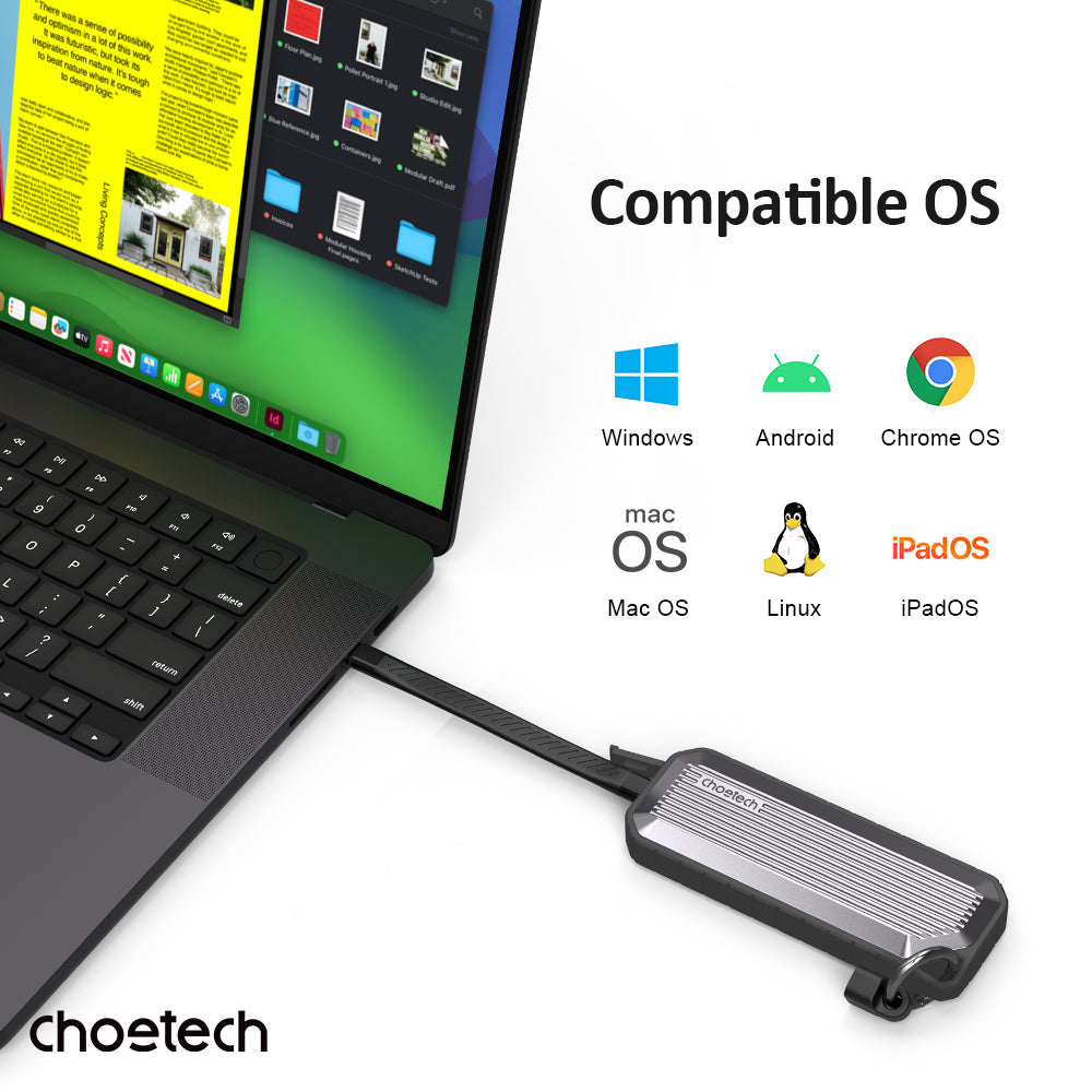 M.2 SSD Case – USB 3.2 Gen2, 10Gbps, for 2230–2280