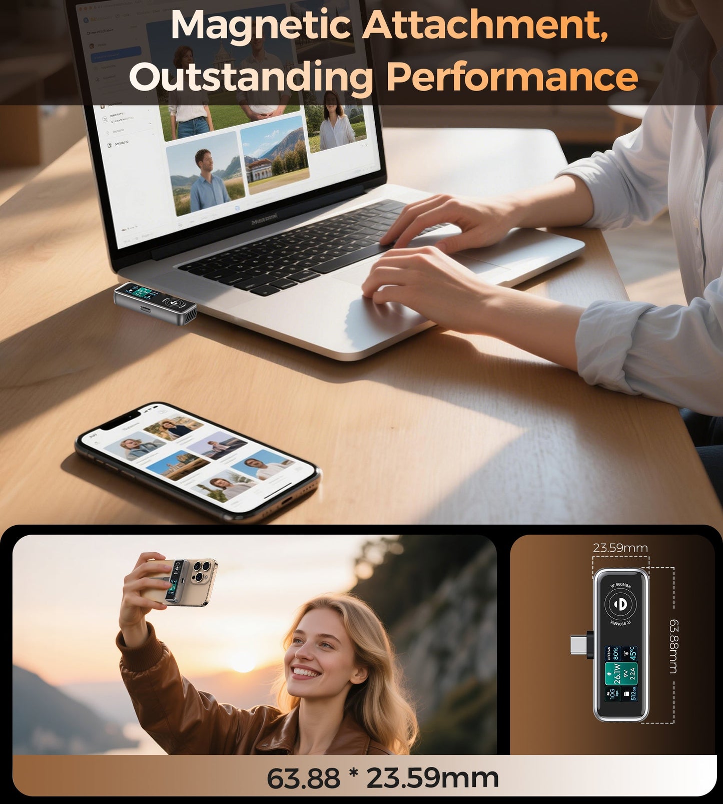 512GB Portable SSD – 10Gbps, Cooling Fan, for Phone Use