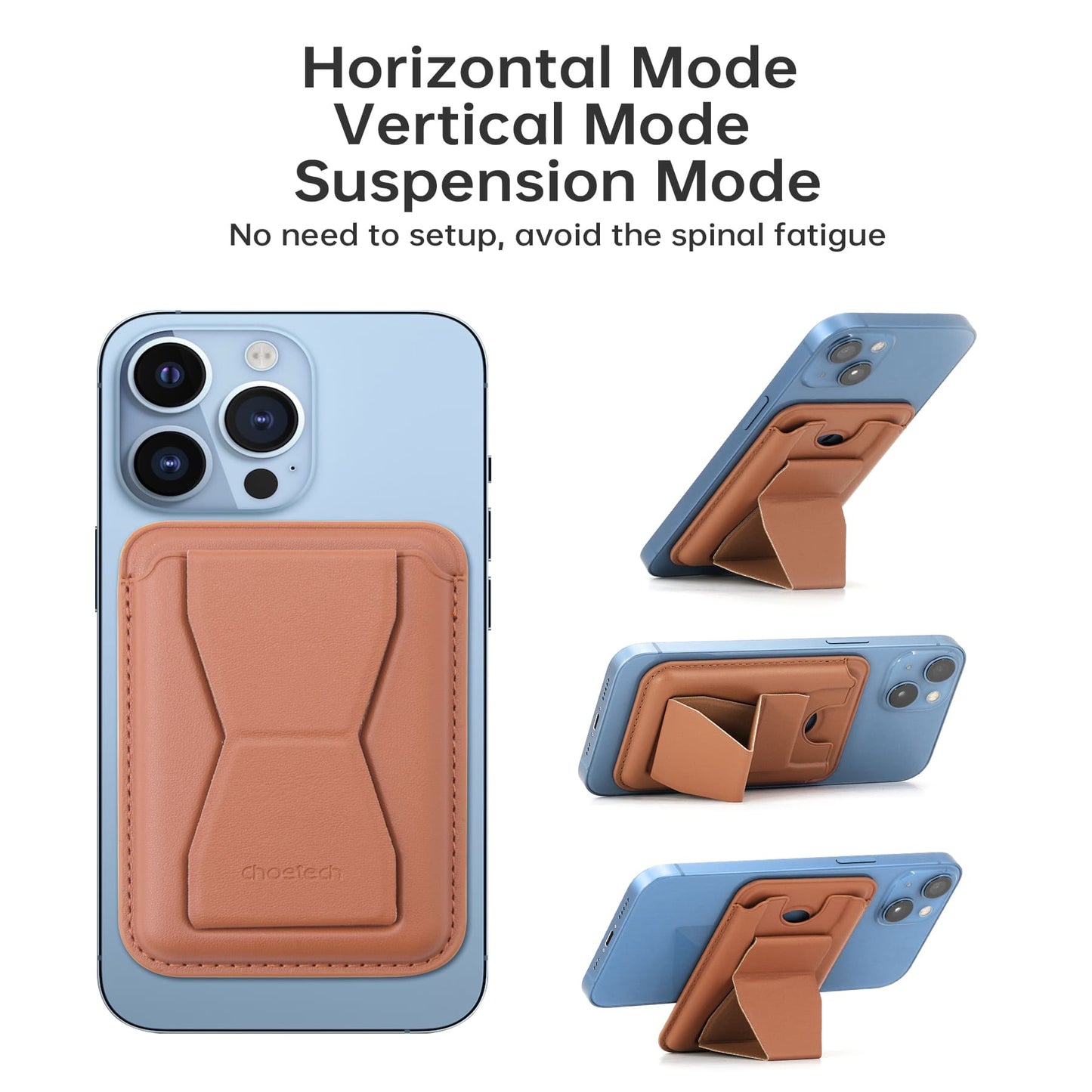 2-in-1 Magnetic Card Holder – Phone Stand, Foldable, Mag-Safe