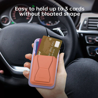 2-in-1 Magnetic Card Holder – Phone Stand, Foldable, Mag-Safe