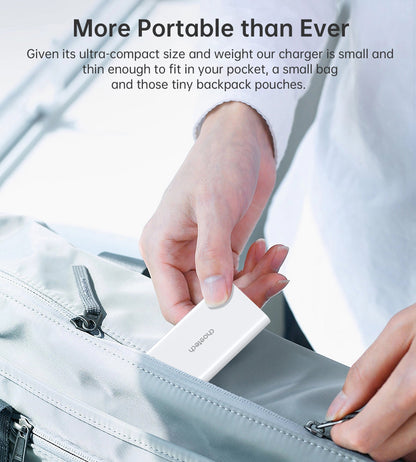 67W GaN Charger – Dual-Port USB-C Adapter for Travel Use