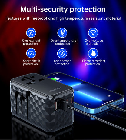 100W PD Wall Charger – Dual USB-C + Dual USB-A Ports