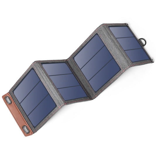 14W Foldable Solar Charger – USB Panel, 23.5% Efficient, Portable