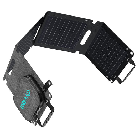 28W Foldable Solar Charger – USB Panel, 23% Efficiency, Portable