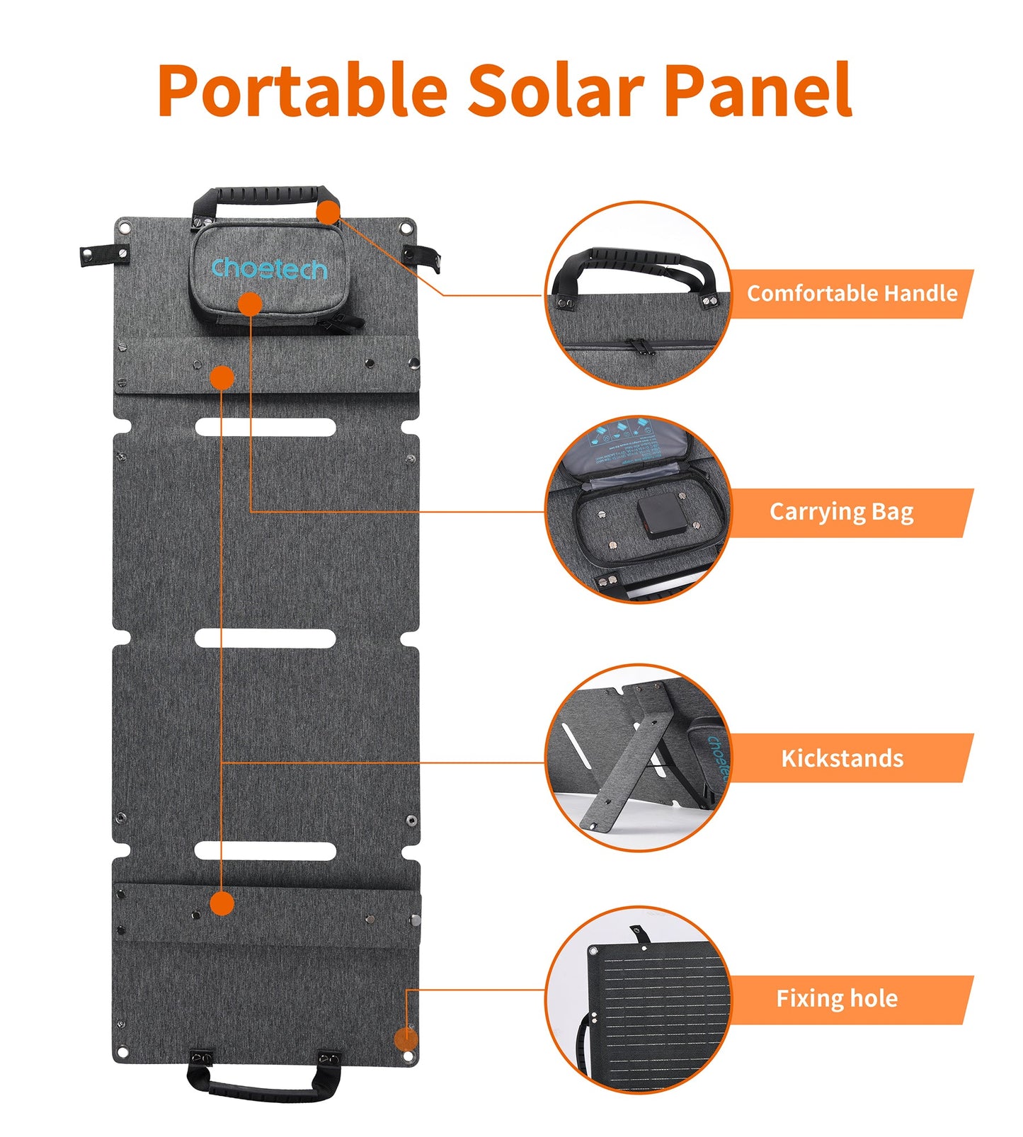 40W Foldable Solar Charger – Portable Panel for Outdoor Use