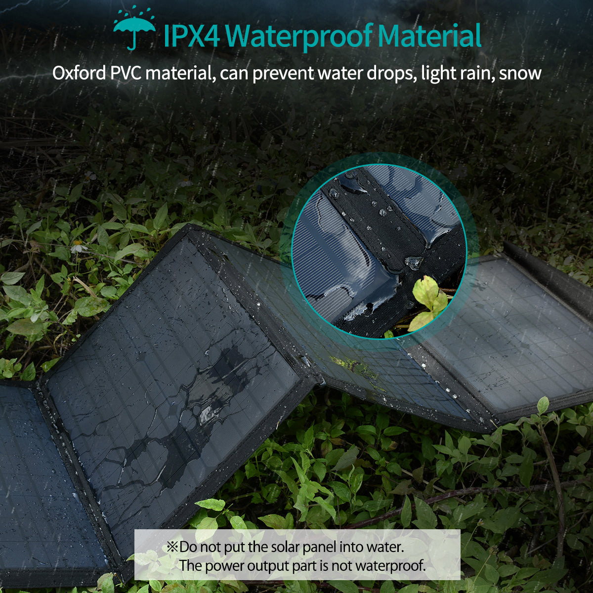 100W Foldable Solar Charger – USB Output for Outdoor Use