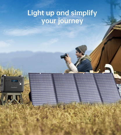 160W Foldable Solar Charger – Portable Panel for Outdoor Use