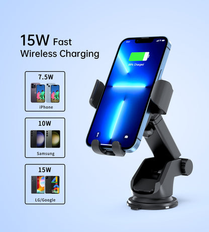 15W Gravity Car Charger Holder – Auto Clamp, Black