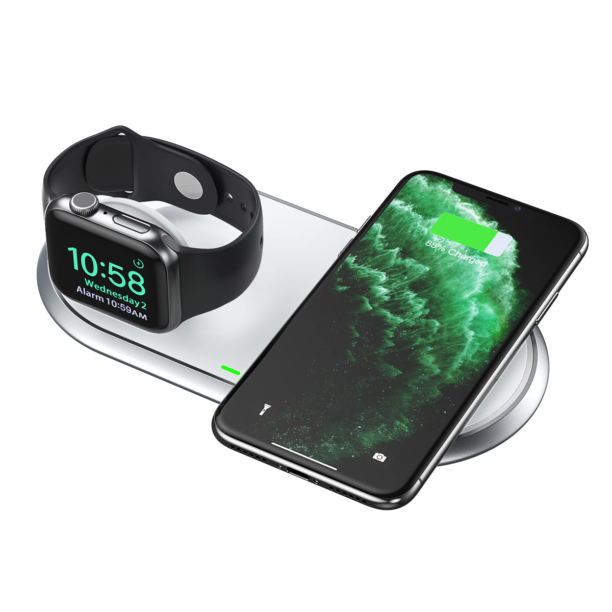 2-in-1 Wireless Charger – MFi, Watch Stand, for iPhone