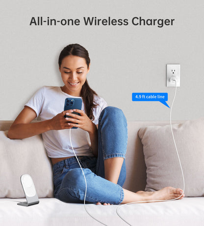Mag-Safe Charger – Stand/Pad, 5ft Cable, for iPhone