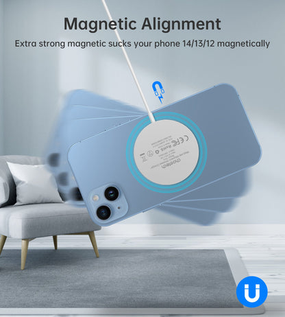 Mag-Safe Charger – Stand/Pad, 5ft Cable, for iPhone