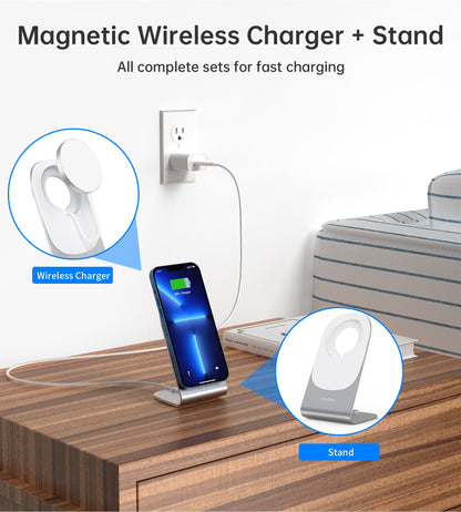 Mag-Safe Charger – Stand/Pad, 5ft Cable, for iPhone