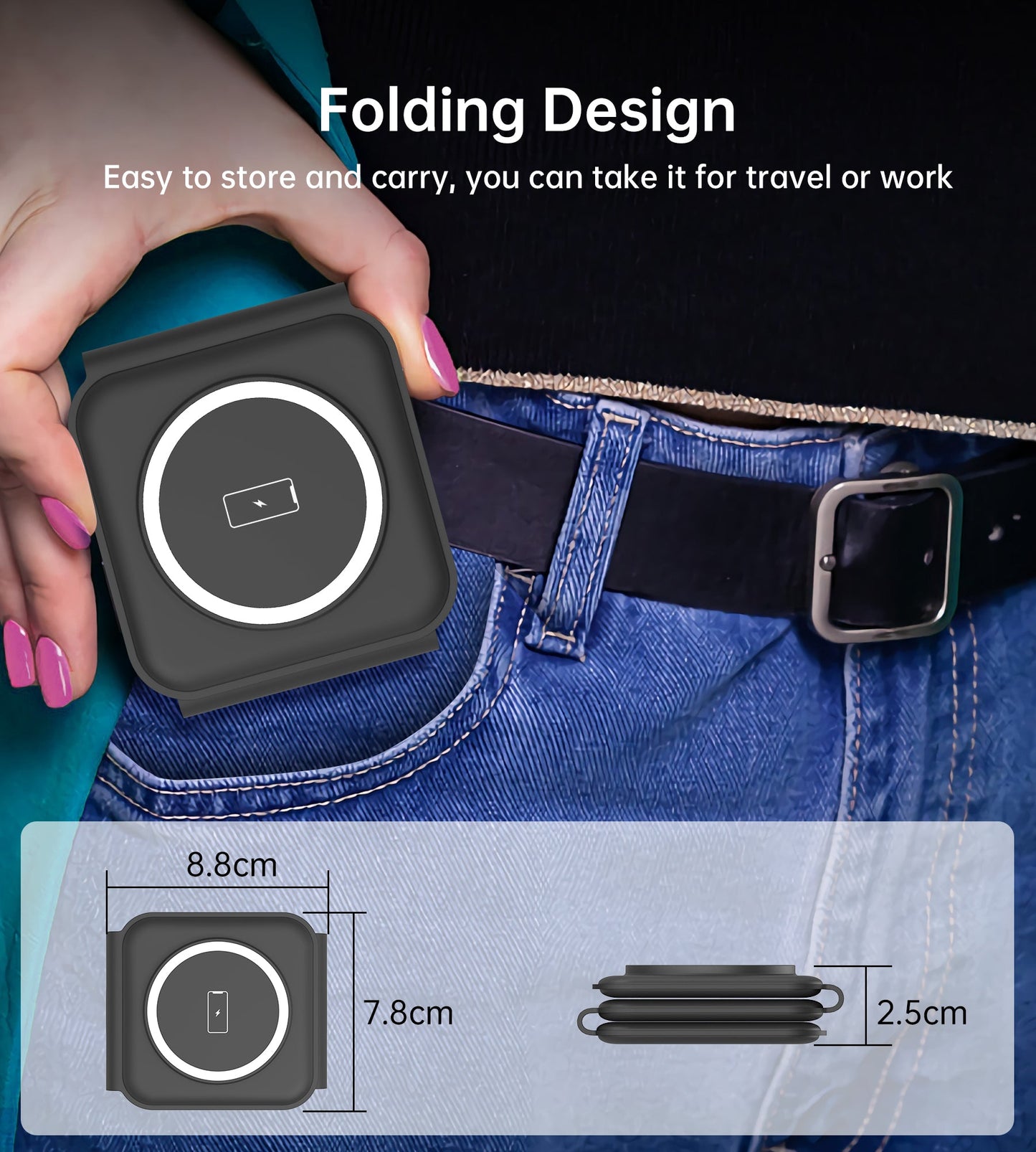 3-in-1 Magnetic Wireless Charger – Tri-Fold Charging Stand