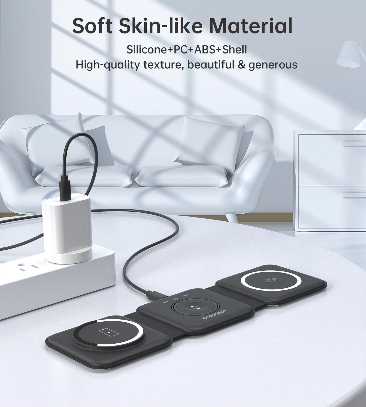 3-in-1 Magnetic Wireless Charger – Tri-Fold Charging Stand