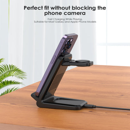 Tri-Device Wireless Charger – 15W/10W/7.5W Fast Charge